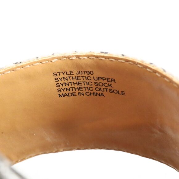 J Crew Sandals Womens 6 M Gray Animal Print Block Heels Ankle Strap Shoes - Picture 7 of 14